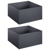vidaXL Sodo vazonas 2 vnt. Antracito 40 x 40 x 30 cm