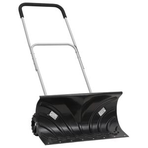 vidaXL Sniego kastuvas su prailginama rankena, juodas, 66cm, plienas