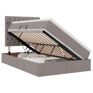 vidaXL Lova su daiktų laikymo vieta ir LED su LED Taupe 120 x 190 cm