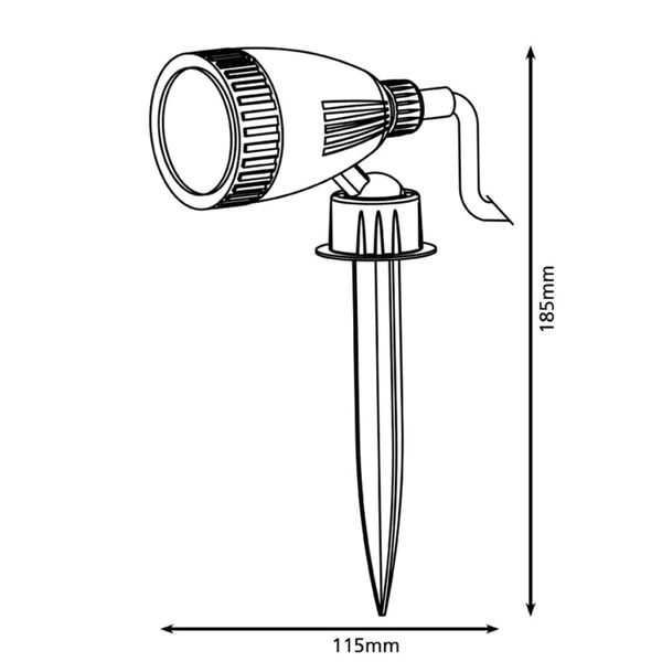 EGLO Ta&scaron;kinis lauko LED &scaron;viestuvas Nema 1, 3 W, juodas