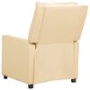 vidaXL Masažinis krėslas, kreminės spalvos, audinys