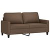 vidaXL Dvivietė sofa, rudos spalvos, 140cm, audinys