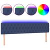 vidaXL Galvūgalis su LED, mėlynos spalvos, 180x7x78/88cm, audinys