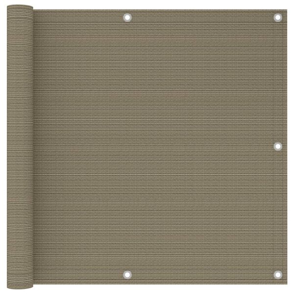 vidaXL Balkono pertvara, taupe spalvos, 90x300cm, HDPE