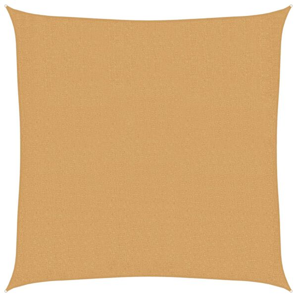 vidaXL Burė nuo saulės, smėlio, 3x3m, HDPE, 160g/m², kvadratinė