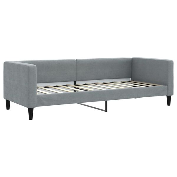vidaXL Sofa, šviesiai pilkos spalvos, 80x200cm, audinys