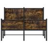 vidaXL Lovos rėmas be čiužinio, dūminio ąžuolo, 120x190cm, metalas