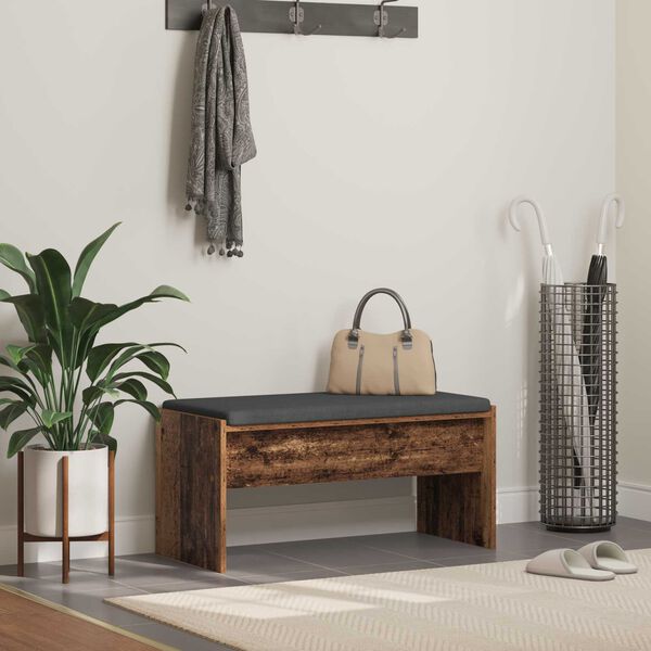 vidaXL Koridoriaus suolas su pagalve Senas medis 83 x 38 x 40 cm