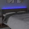 vidaXL Galvūgalis su LED, taupe spalvos, 203x16x78/88cm, audinys