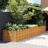 vidaXL Auk&scaron;tas sodo lovelis, 479x100x69cm, Corten plienas