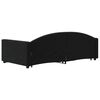 vidaXL Lova su ištraukiama dalimi/stalčiais, juoda, 90x200cm, aksomas