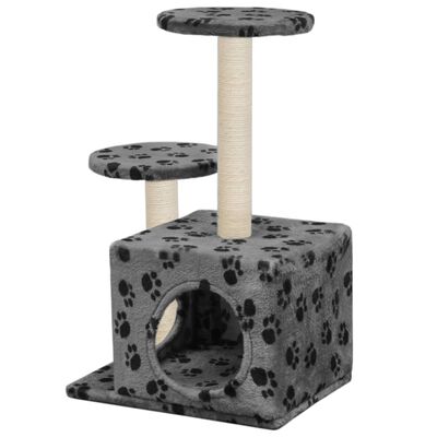 vidaXL Draskyklė katėms su stovais iš sizalio, 60cm, pilkos sp. pėdut.