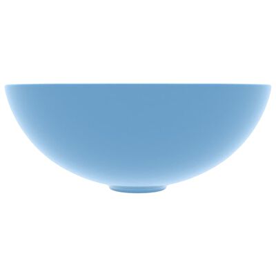 vidaXL Vonios kambario praustuvas, šviesiai mėlynas, keramika