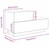 vidaXL &Scaron;alia lovos spintelė Juodas ąžuolas 70 x 36 x 40,5 cm.