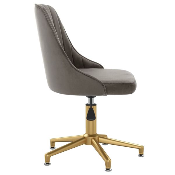 vidaXL Pasukama valgomojo kėdė, &scaron;viesiai pilkos spalvos, aksomas