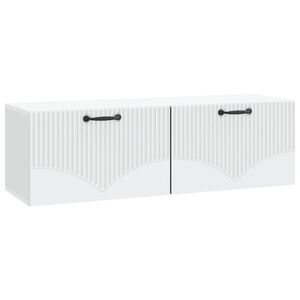 vidaXL Sieninė TV spintelė Balta 98 x 31 x 30 cm Apdirbta mediena