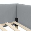 vidaXL Kampinė lovos konstrukcija Šviesiai pilka 100 x 200 cm audinys