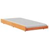 vidaXL Lovos rėmas Ruda 90 x 200 cm Pu&scaron;ies medienos masyvas