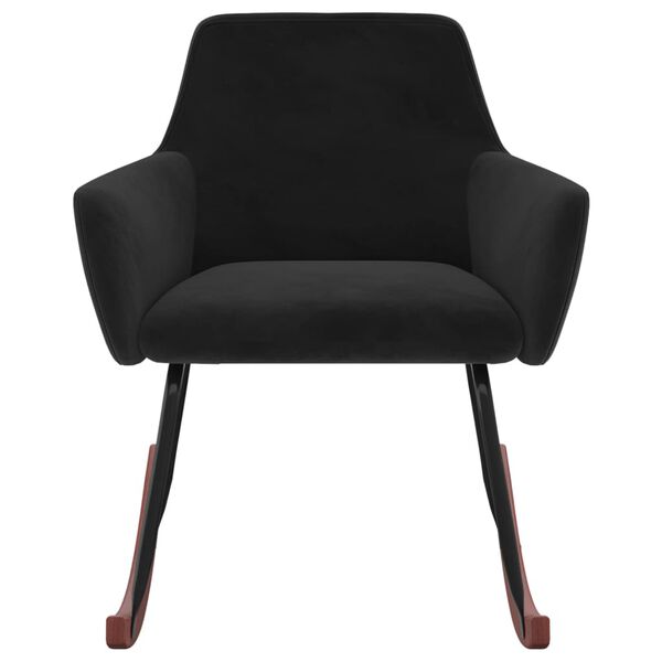 vidaXL Supama kėdė, juodos spalvos, aksomas