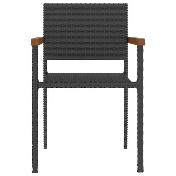 vidaXL Lauko valgomojo komplektas, 5 dalių, juodas, poliratanas