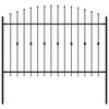 vidaXL Spyruoklinė tvora ASTEN 200 x 166 cm Juoda