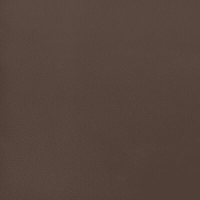 vidaXL Lova su spyruoklėmis ir čiužiniu, ruda, 90x200 cm, dirbtinė oda