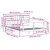 vidaXL Lova su knygų spinta be čiužinio, balta, 180x200cm, pušis