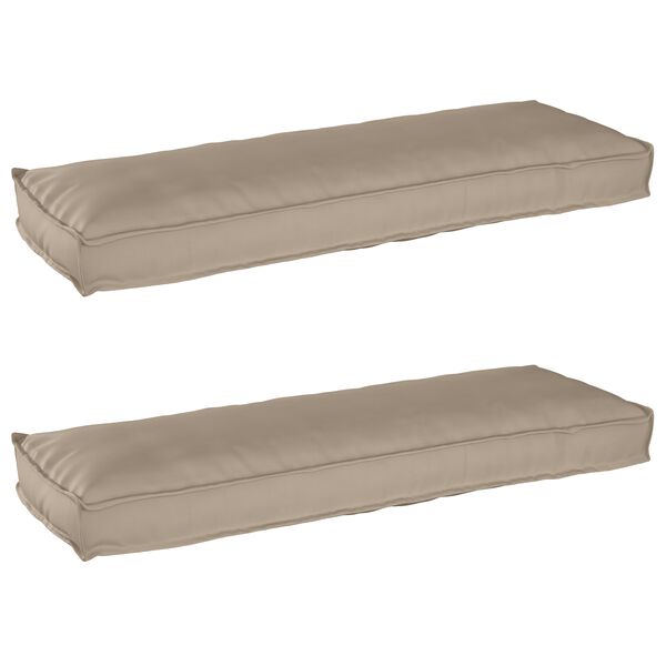 vidaXL Pallet pagalvių rinkinys 2 pcs Taupe 120 x 40 x 8 cm