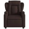 vidaXL Atlošiamas masažinis krėslas, tamsiai rudos spalvos, audinys