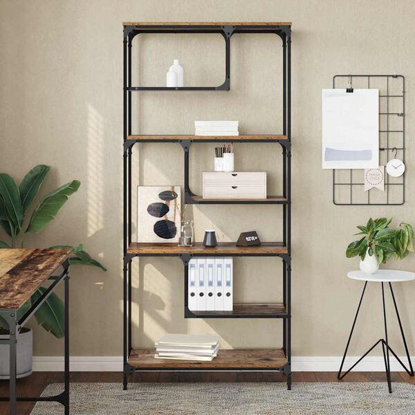 vidaXL Knygų lentyna Sena mediena 81 x 36 x 176 cm Apdirbta mediena