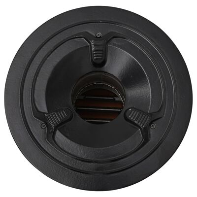 vidaXL Turistinė malkinė krosnelė, juoda, 50x33,5x30,5cm, plienas