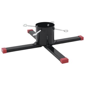 vidaXL Kalėdų eglutės stovas, juodos spalvos, 61x61x15,5cm