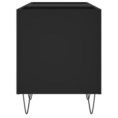 vidaXL Vinilinių plokštelių spintelė, juoda, 121x38x48cm, mediena