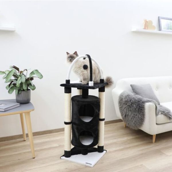 415643 Kerbl Cat Tree "Onyx" Black and White 81507