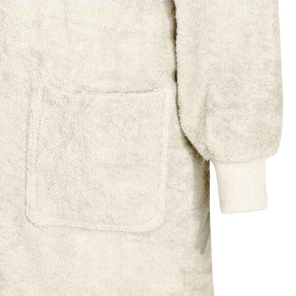 vidaXL Antklodė-džemperis su gobtuvu KINN Kreminė XL Medvilnė