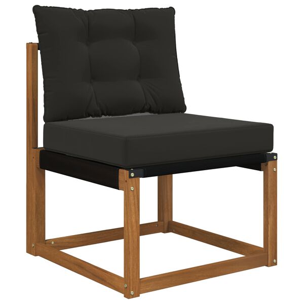 vidaXL Lauko sofa pagalvėlė 2 pcs Juodas Poliesteris