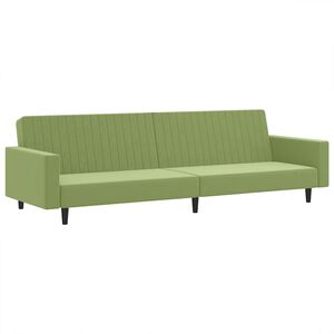 vidaXL Dvivietė sofa-lova, &scaron;viesiai žalios spalvos, aksomas