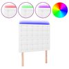 vidaXL Galvūgalis su LED, baltos spalvos, 90x5x118/128 cm