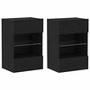 vidaXL TV spintelių komplektas 2 pcs Juoda 40 x 30 x 60,5 cm