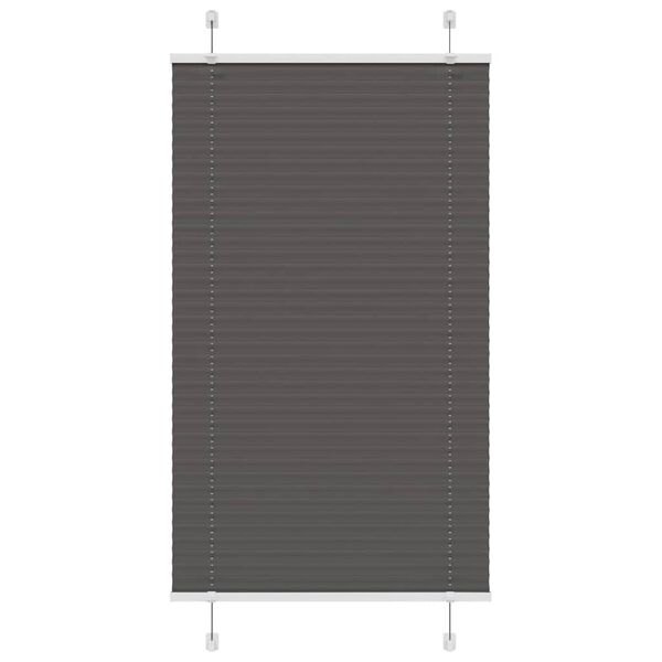 vidaXL Plisuota žaliuze juoda 80x100 cm audinio plotis 79,4 cm