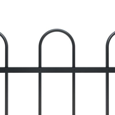 vidaXL Sodo tvora su apvaliais viršugaliais, juoda, 3,4x0,6 m, plienas
