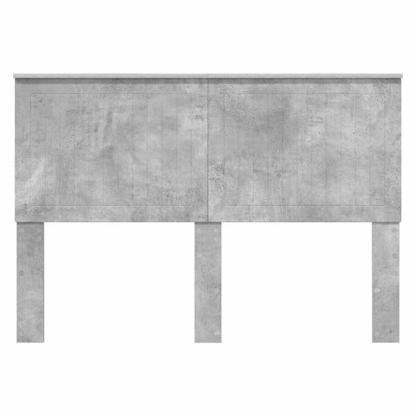 vidaXL Galvūgalis su galvūgalio Betono pilka 140 cm Apdirbta mediena