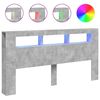 vidaXL LED galvūgalis, betono, 200x18,5x103,5cm, apdirbta mediena