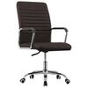 vidaXL Pasukama biuro kėdė, rudos spalvos, audinys