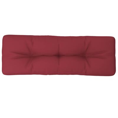 vidaXL Paletės pagalvėlė, raudonojo vyno spalvos, 120x40x12cm, audinys