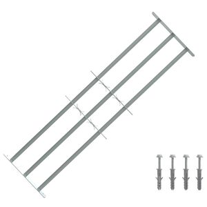 vidaXL Langų saugos grotelės su 3 skersinėmis 3 pcs 930-1740 mm