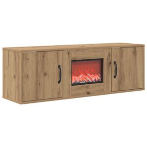vidaXL Elektrinis židinys Artisano ąžuolo 110 x 30 x 36,5 cm