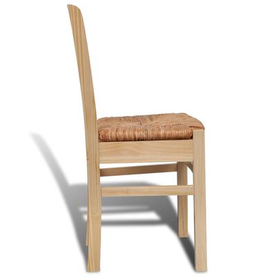 vidaXL Valgomojo kėdės, 6 vnt., pušies mediena