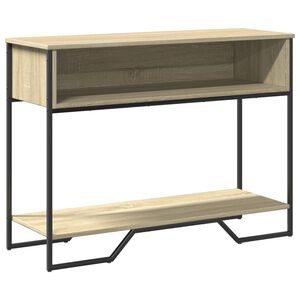 vidaXL Konsolinis staliukas, ąžuolo, 100x35x74,5cm, apdirbta mediena