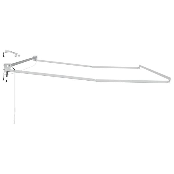 vidaXL Elektrinė i&scaron;traukiama markizės sistema Baltas 4 x 2 m Aliuminis